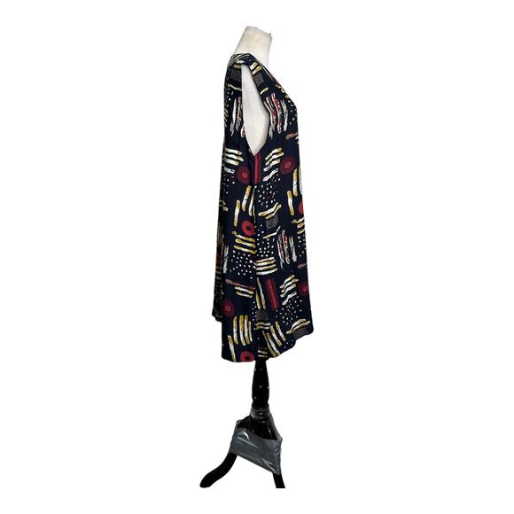 Cotton Zone black tribal print sleeveless mini dress size 20 - XL - Picture 8 of 10